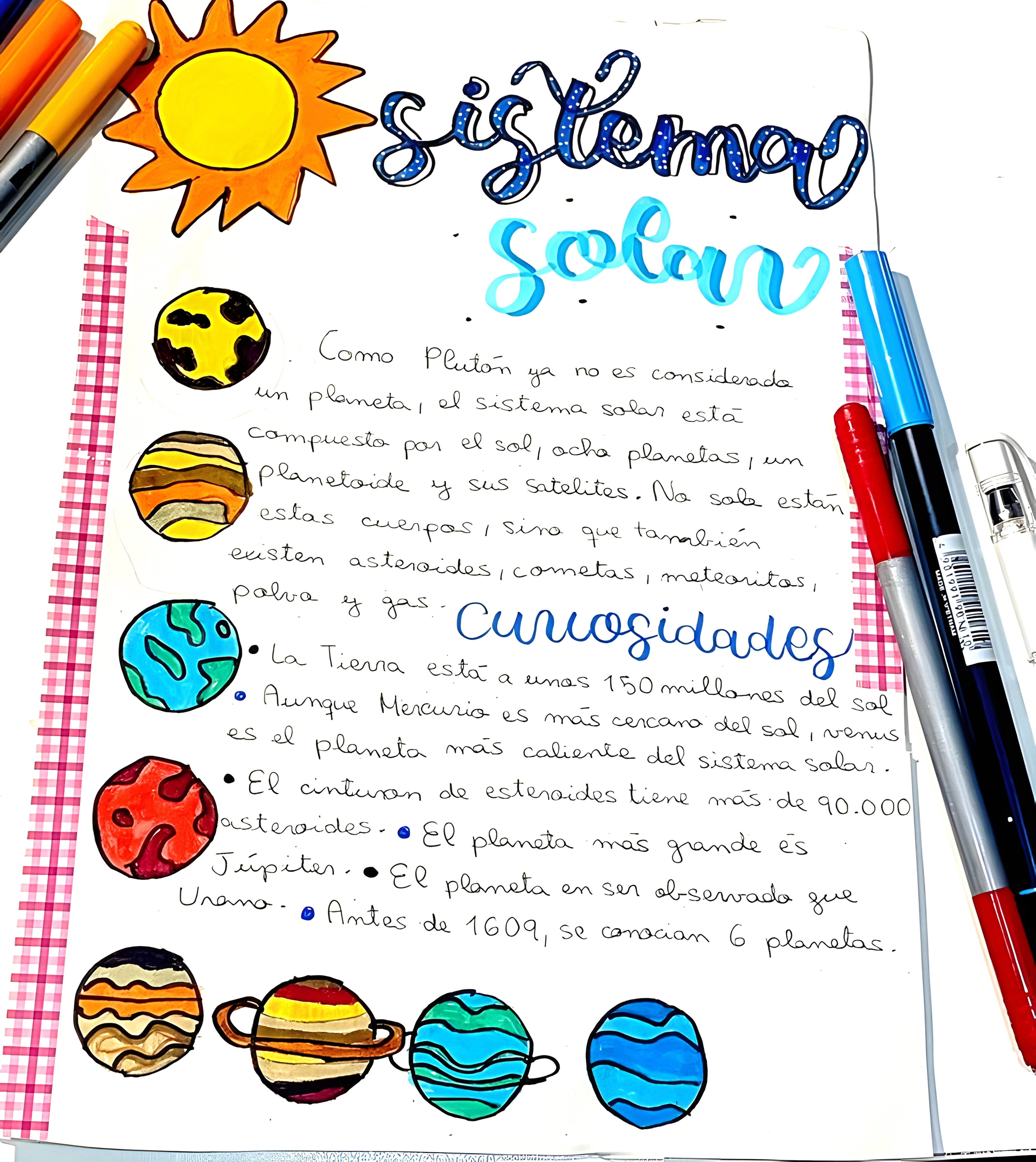 MAPA MENTAL SOBRE O SISTEMA SOLAR