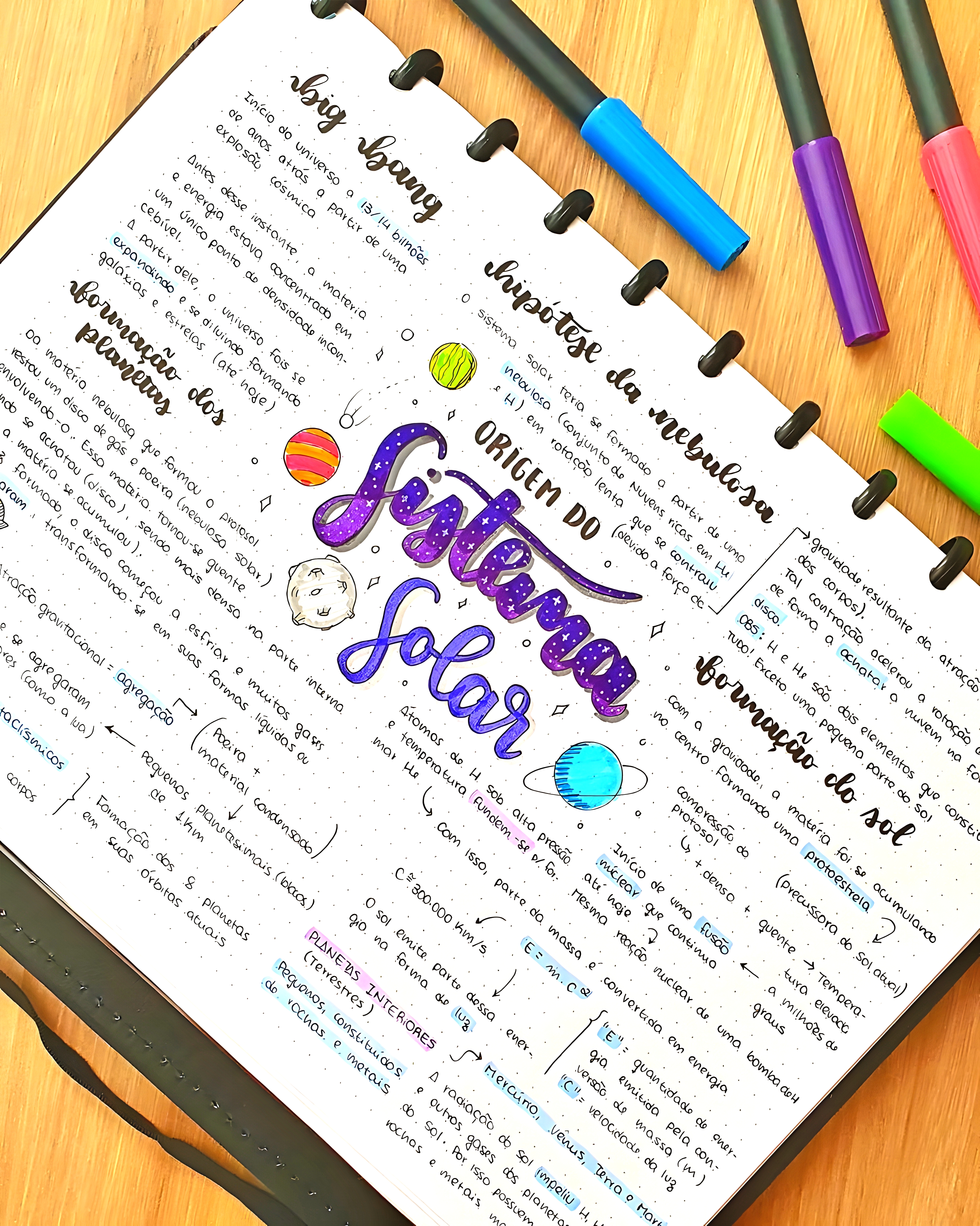 MAPA MENTAL SOBRE O SISTEMA SOLAR