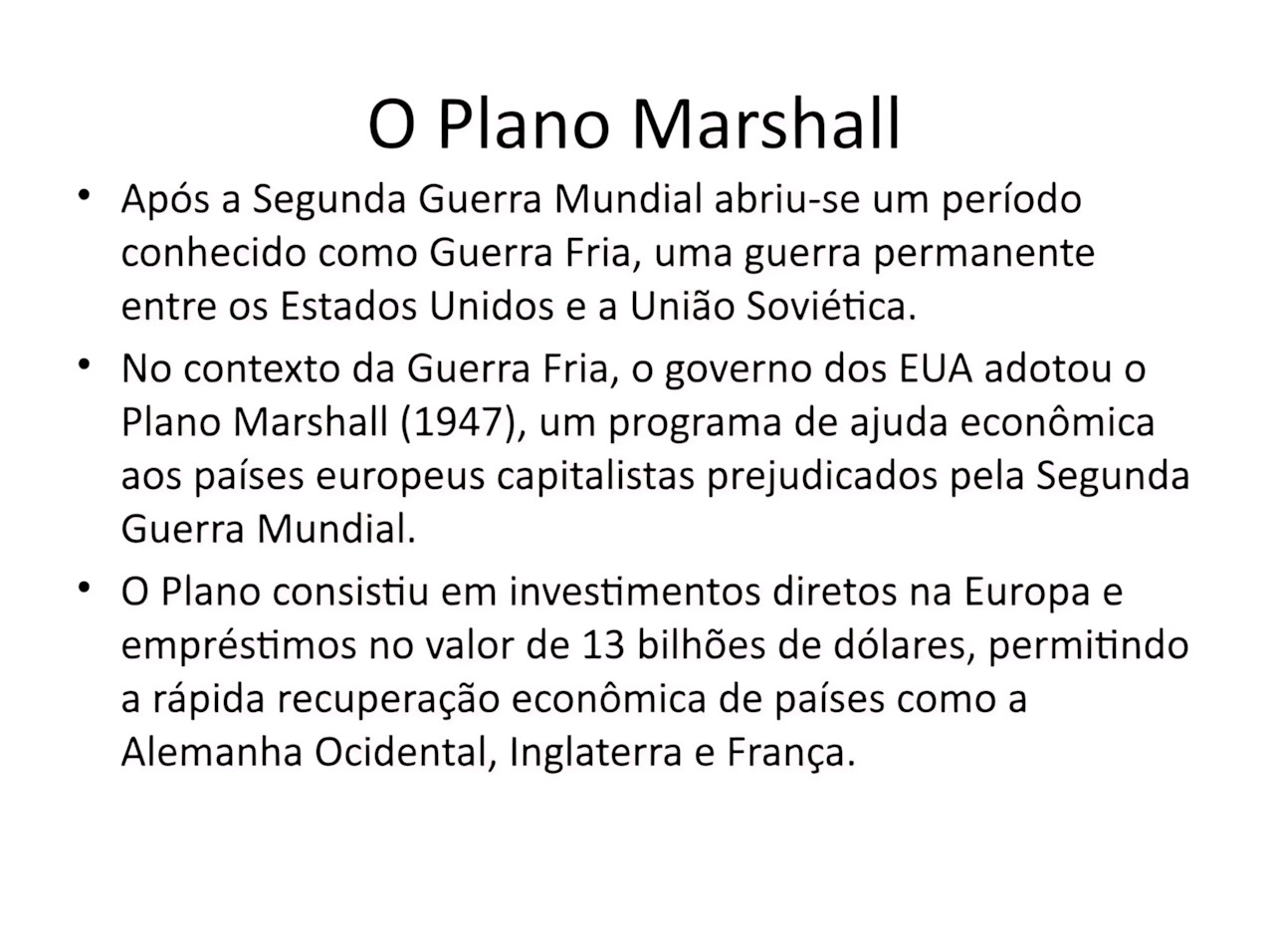 PLANO MARSHALL