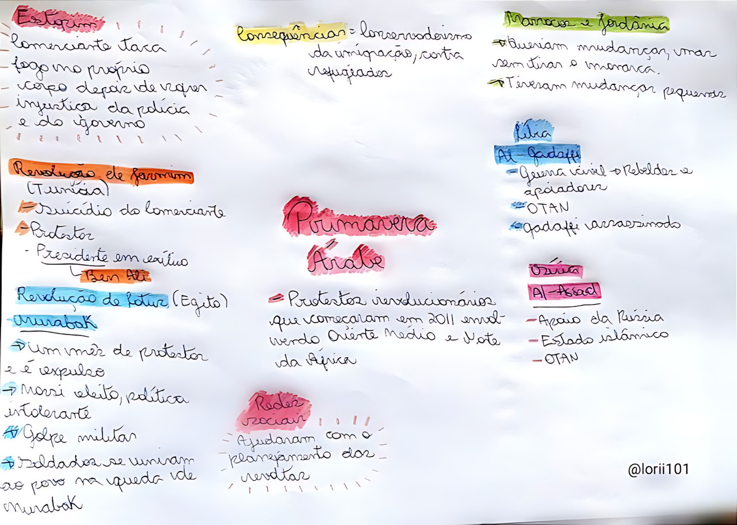 MAPA MENTAL SOBRE PRIMAVERA ÁRABE