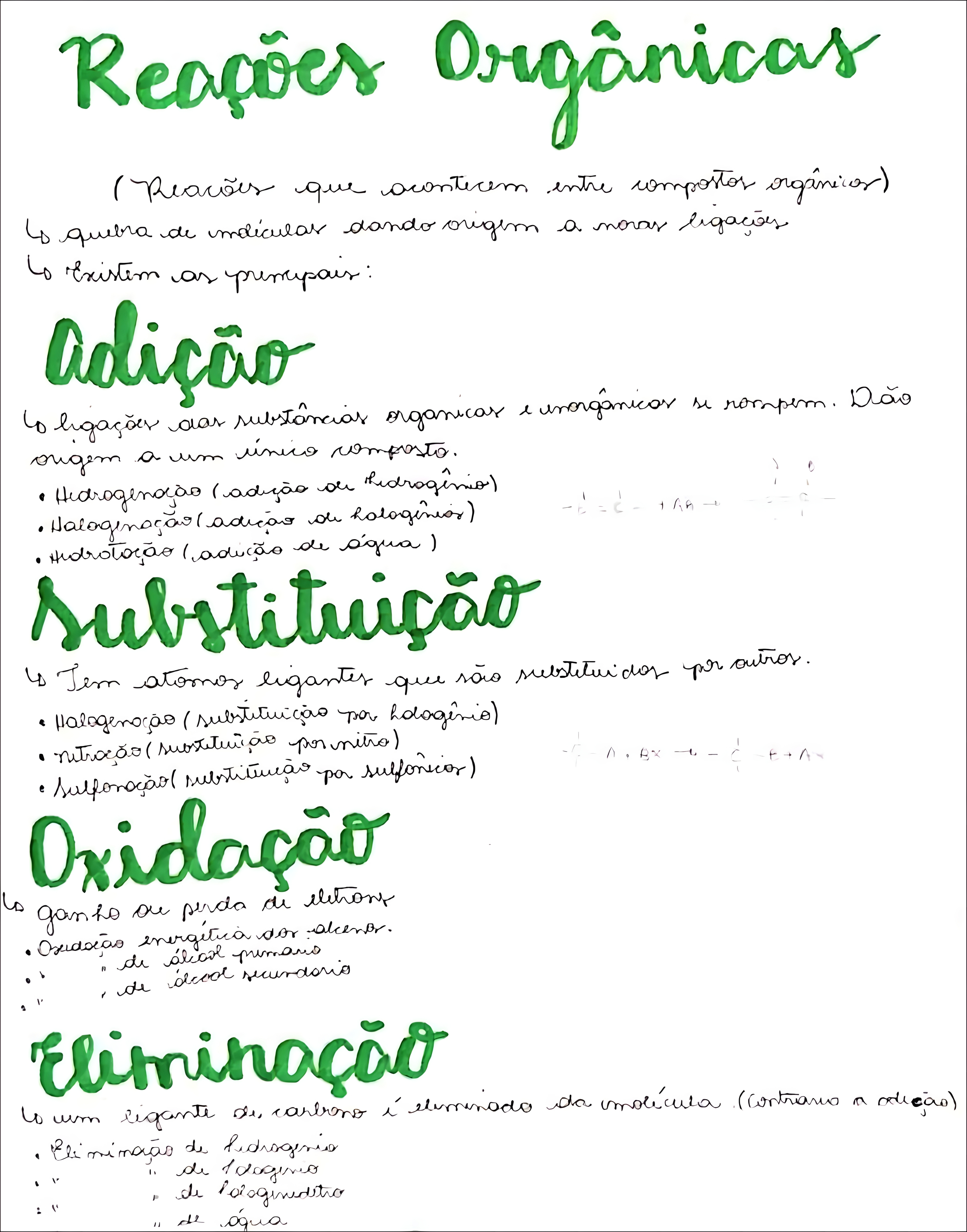 MAPA MENTAL SOBRE REACOES ORGANICAS