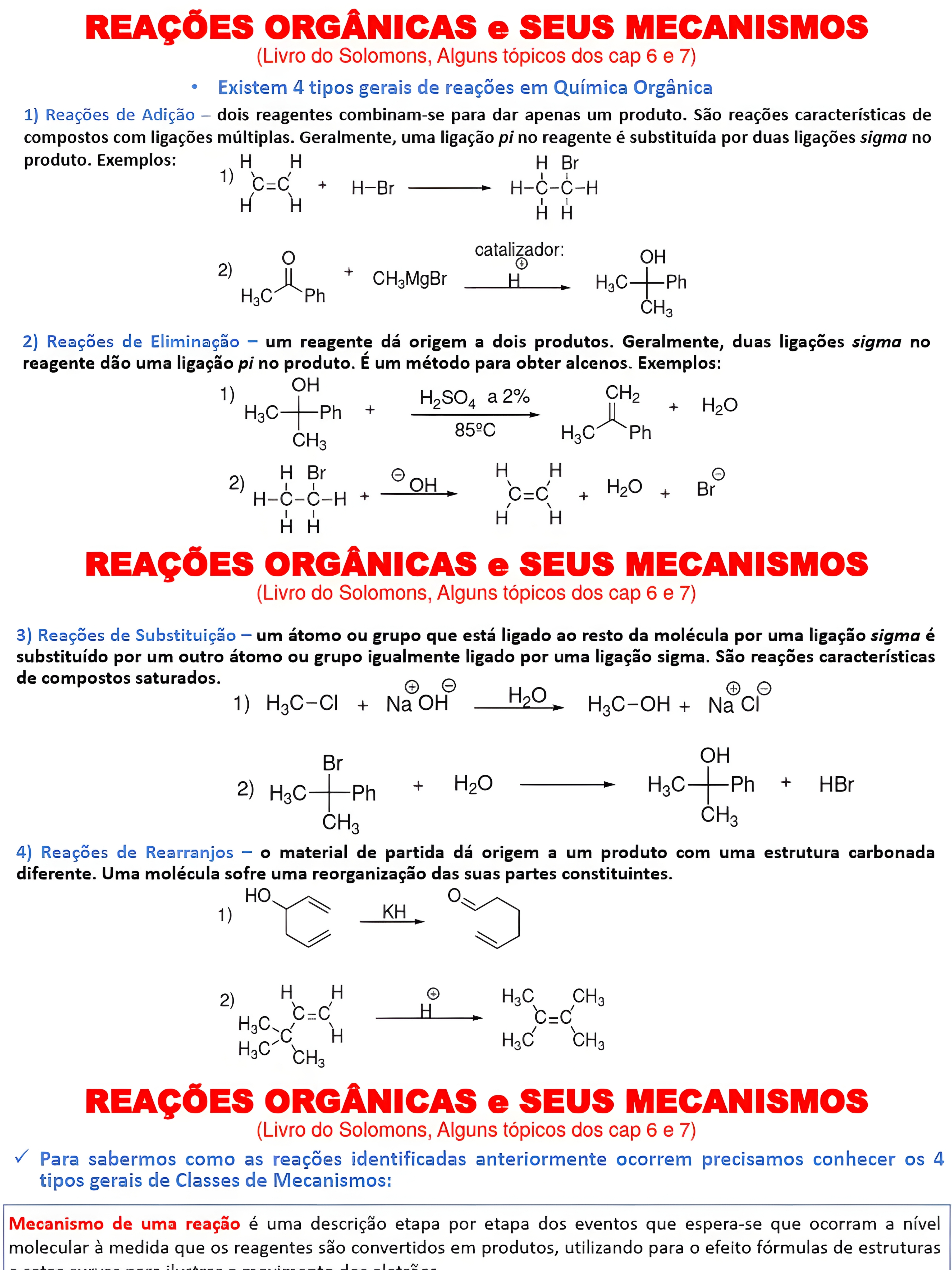 MAPA MENTAL SOBRE REACOES ORGANICAS