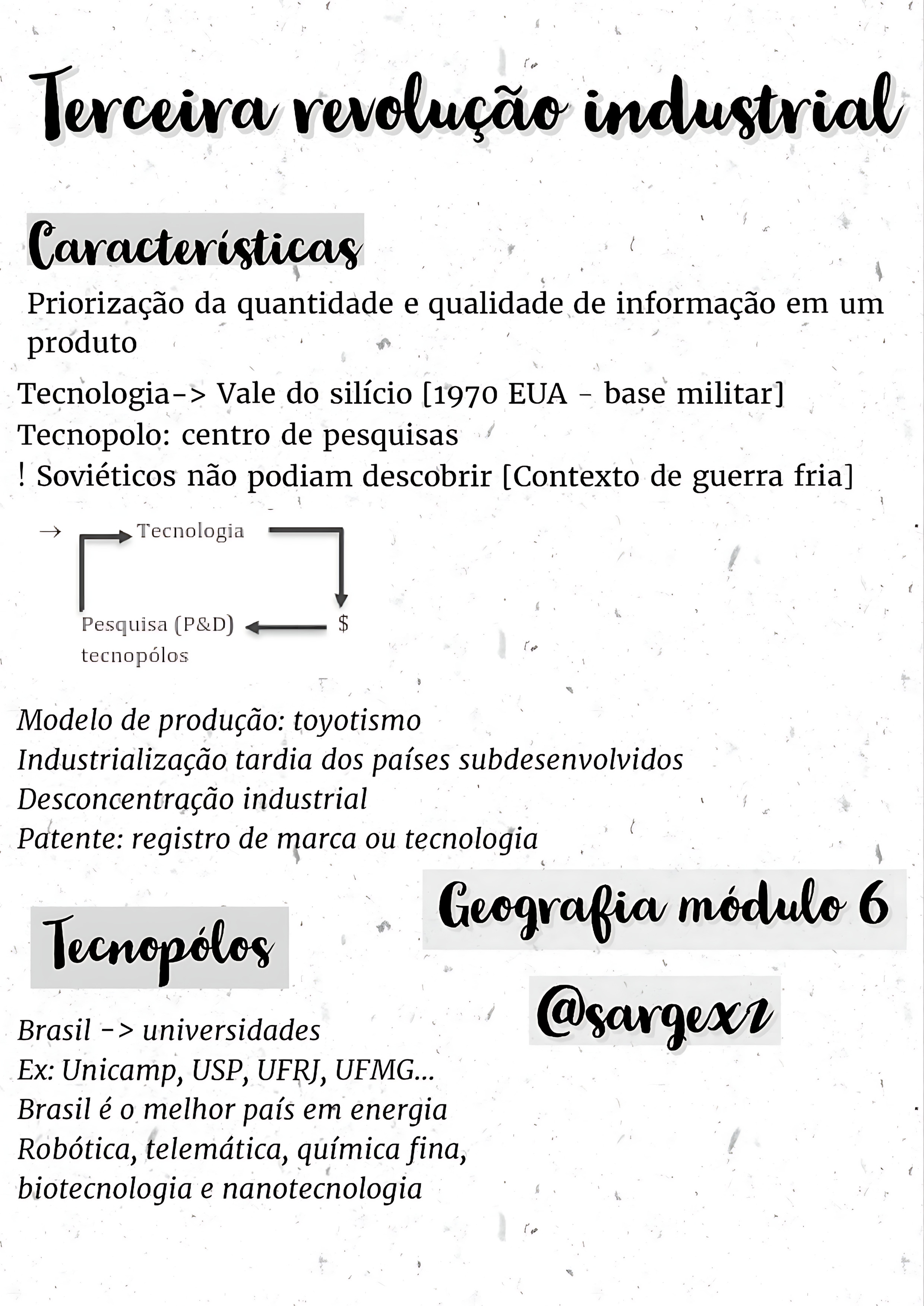 MAPA MENTAL SOBRE TERCEIRA REVOLUÇÃO INDUSTRIAL