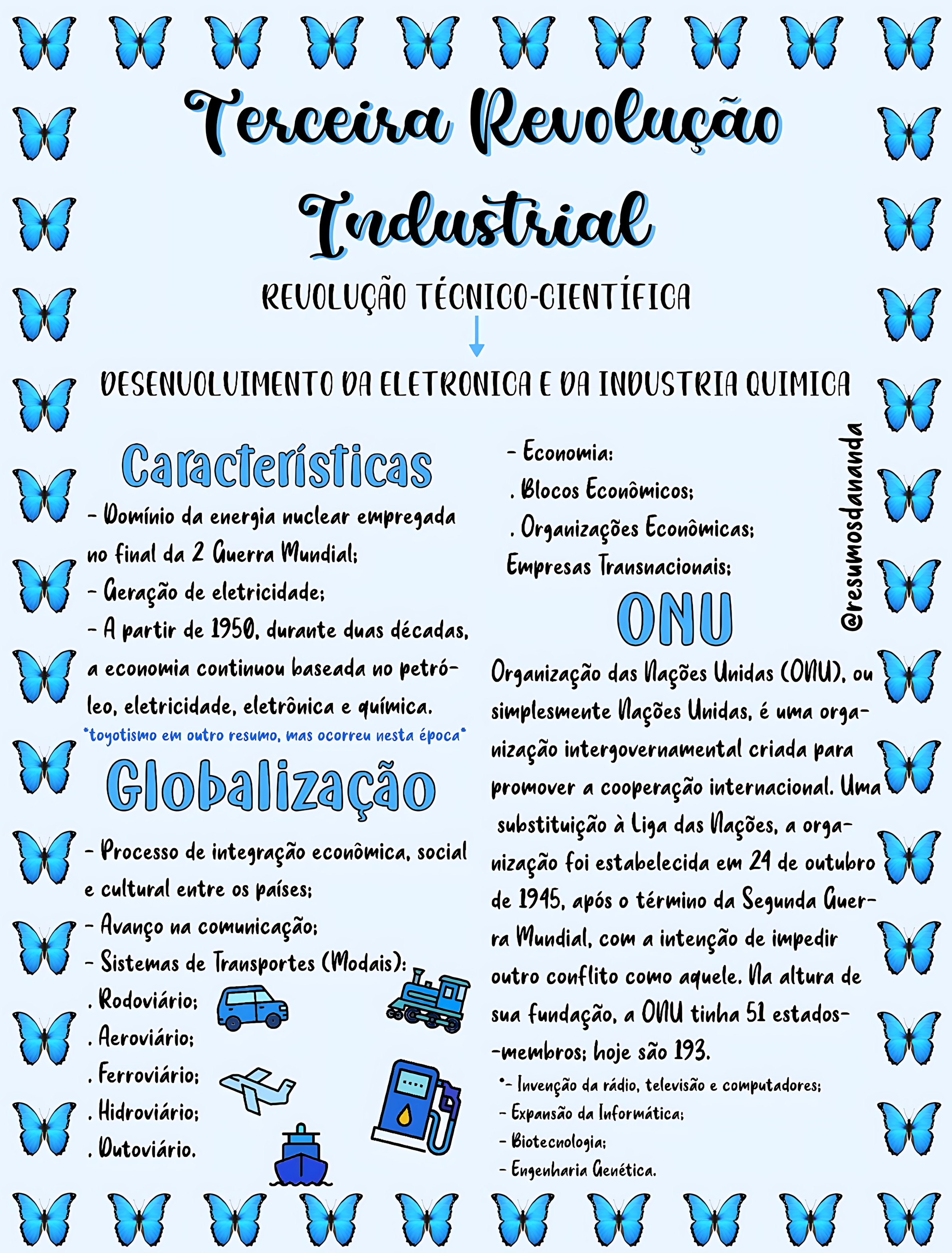 MAPA MENTAL SOBRE TERCEIRA REVOLUÇÃO INDUSTRIAL