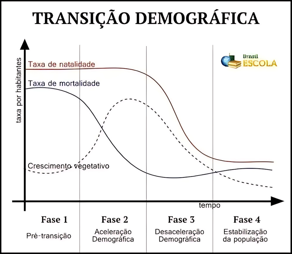 MAPA MENTAL SOBRE TRANSIÇÃO DEMOGRÁFICA