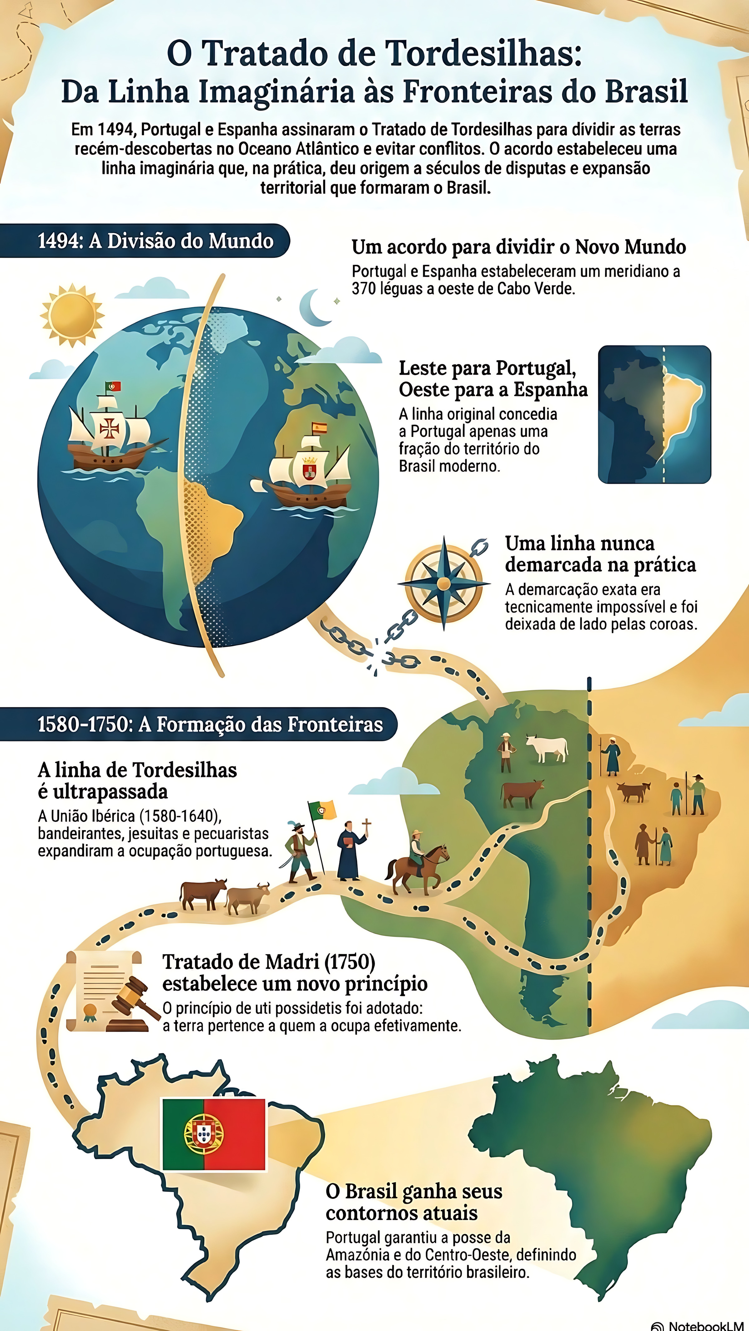 MAPA MENTAL SOBRE TRATADO DE TORDESILHAS