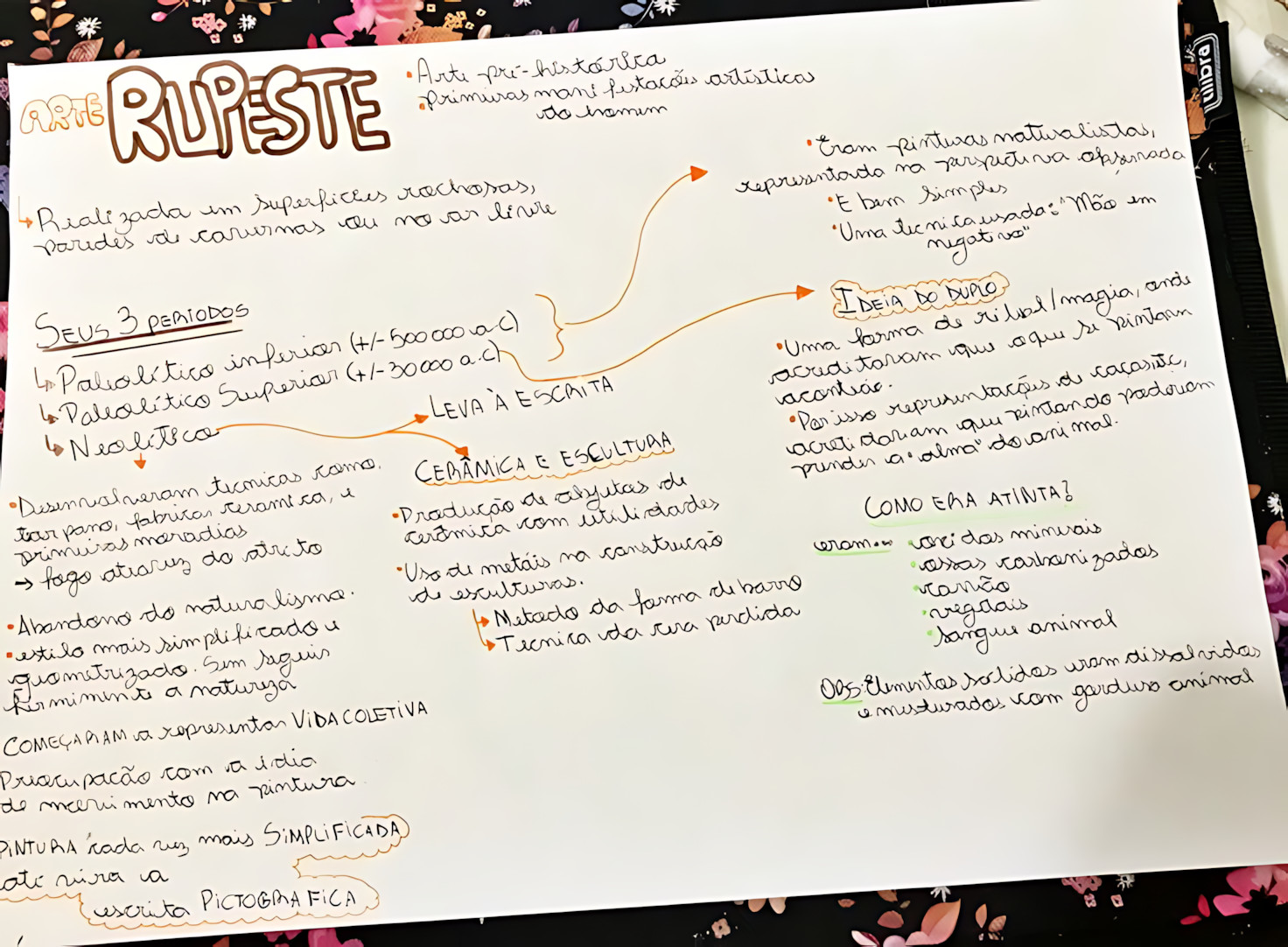 MAPA MENTAL SOBRE ARTE RUPESTRE