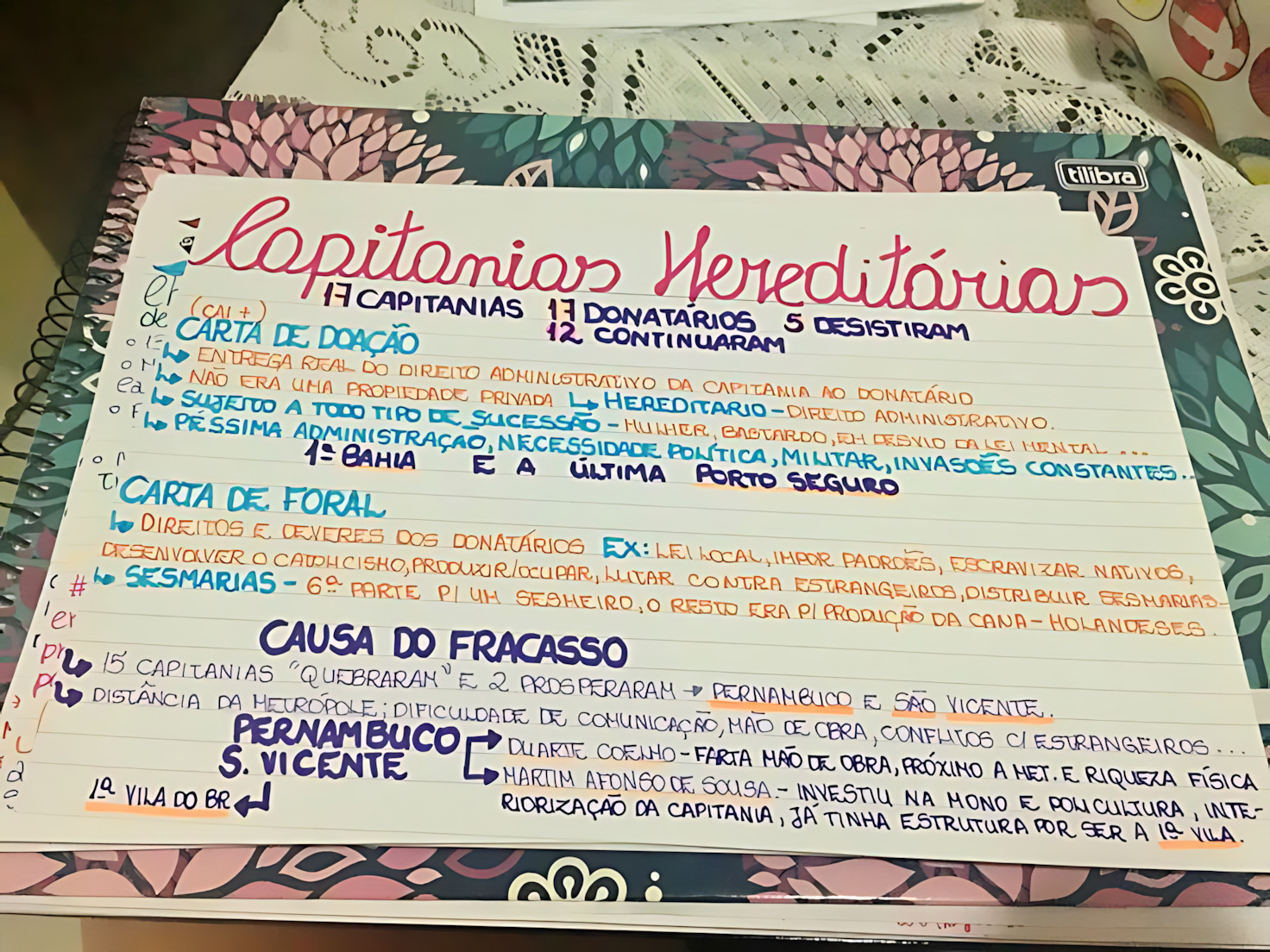 MAPA MENTAL SOBRE CAPITANIAS HEREDITÁRIAS