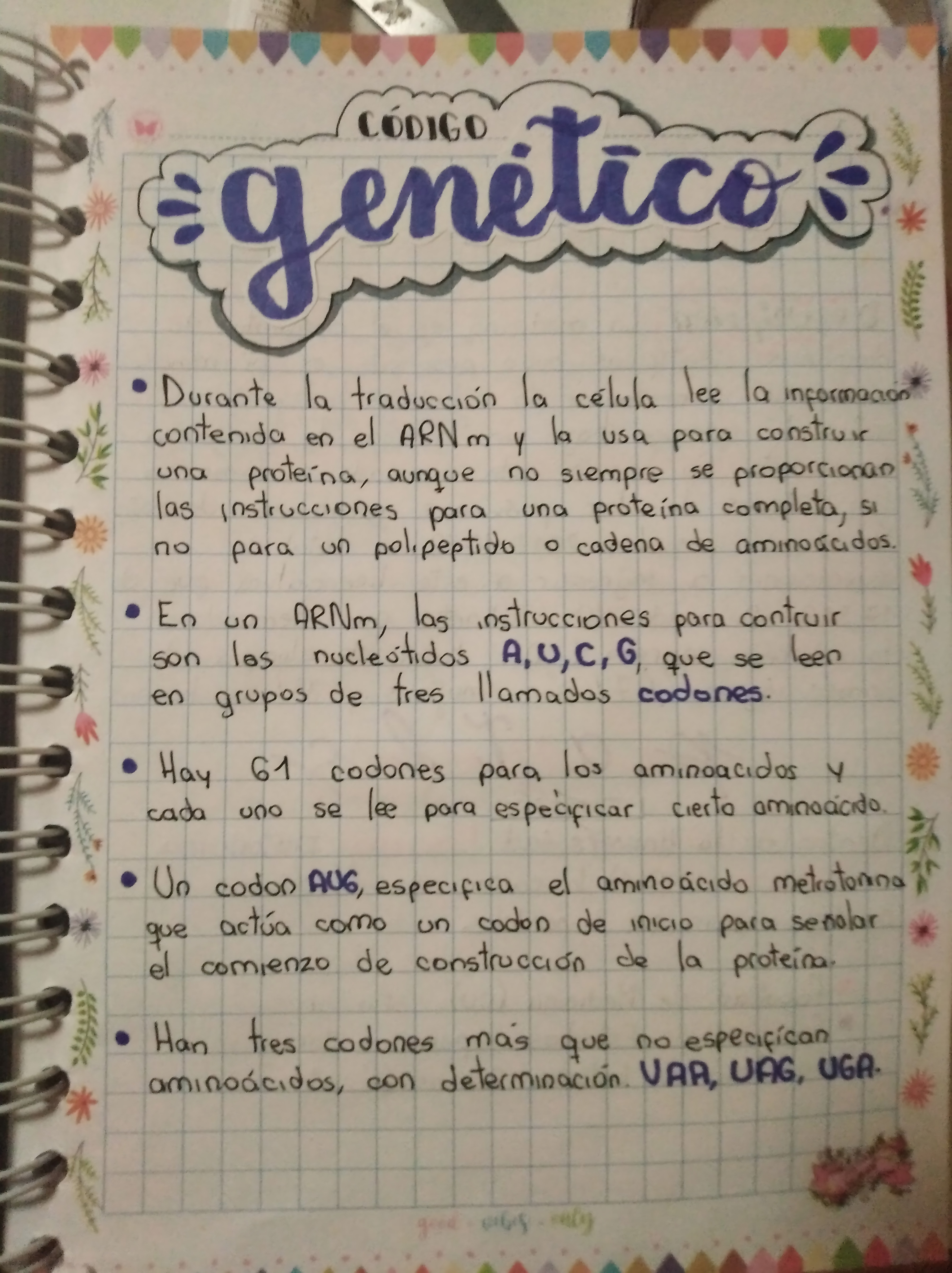 MAPA MENTAL SOBRE CÓDIGO GENÉTICO