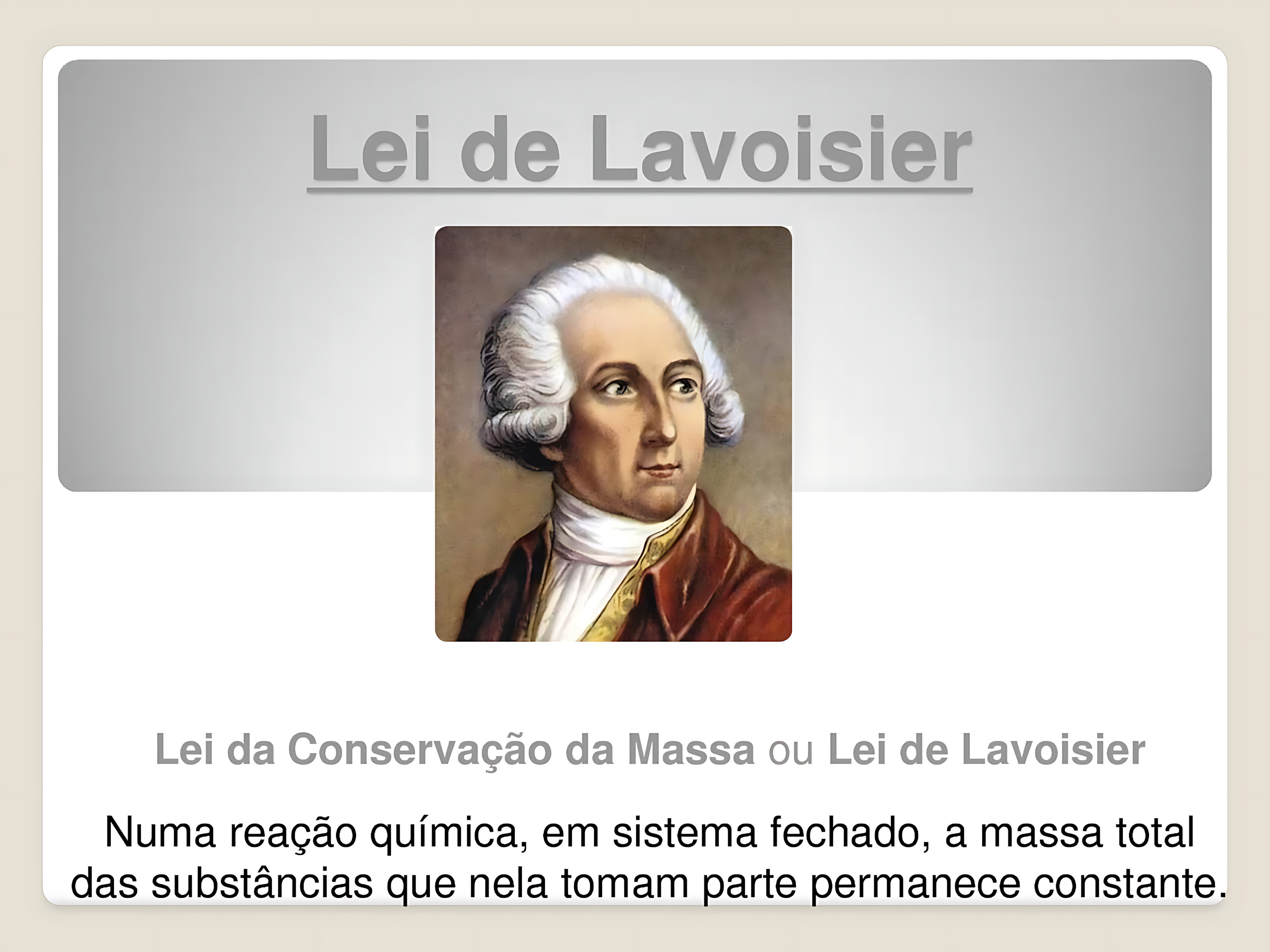 MAPA MENTAL SOBRE LEI DE LAVOISIER