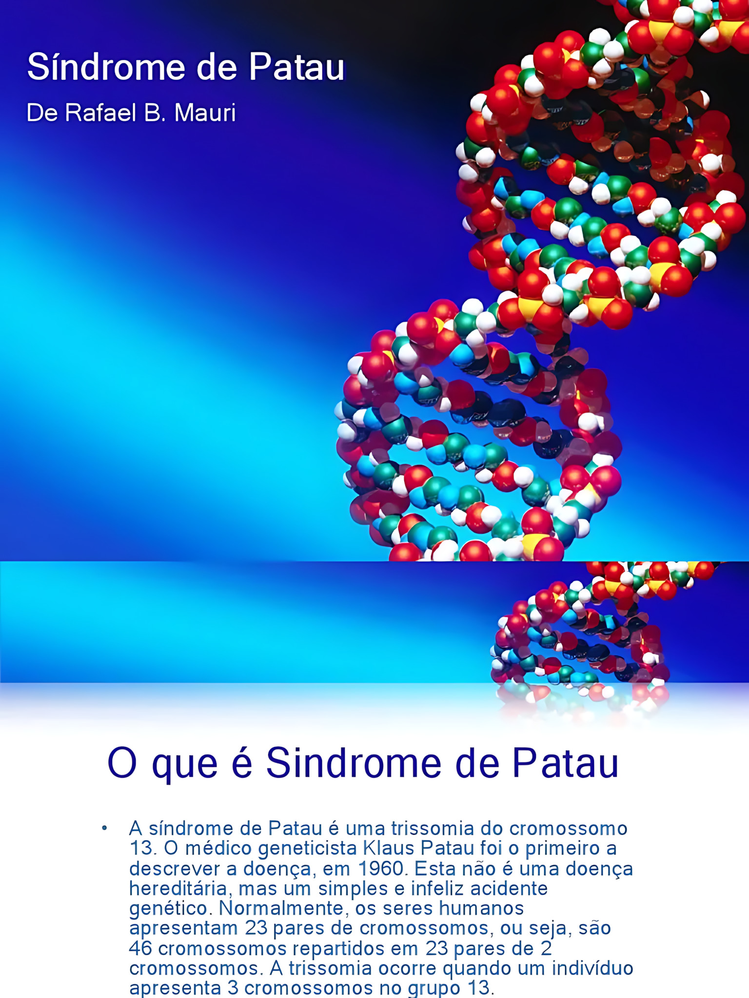 MAPA MENTAL SOBRE SÍNDROME DE PATAU