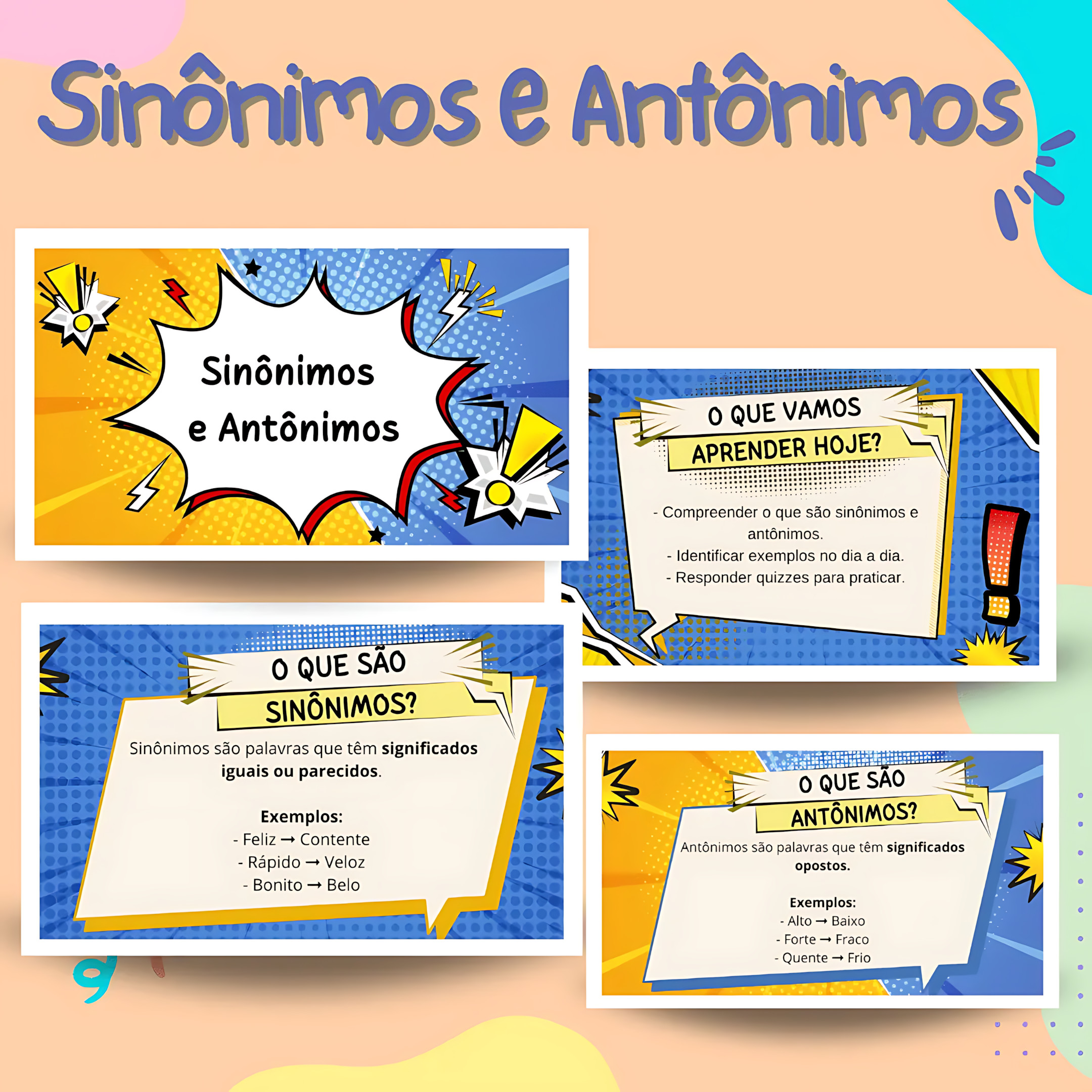 MAPA MENTAL SOBRE SINÔNIMOS E ANTÔNIMOS