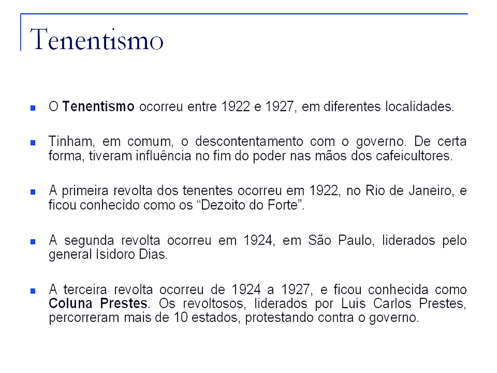 MAPA MENTAL SOBRE TENENTISMO