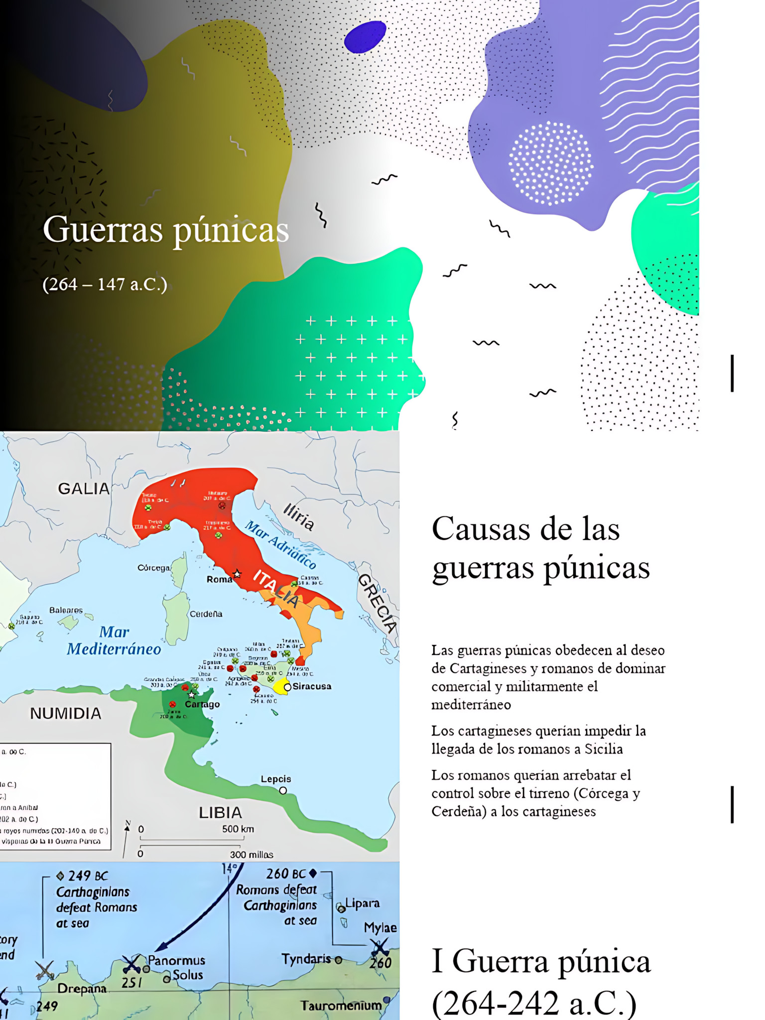 MAPA MENTAL SOBRE GUERRAS PÚNICAS