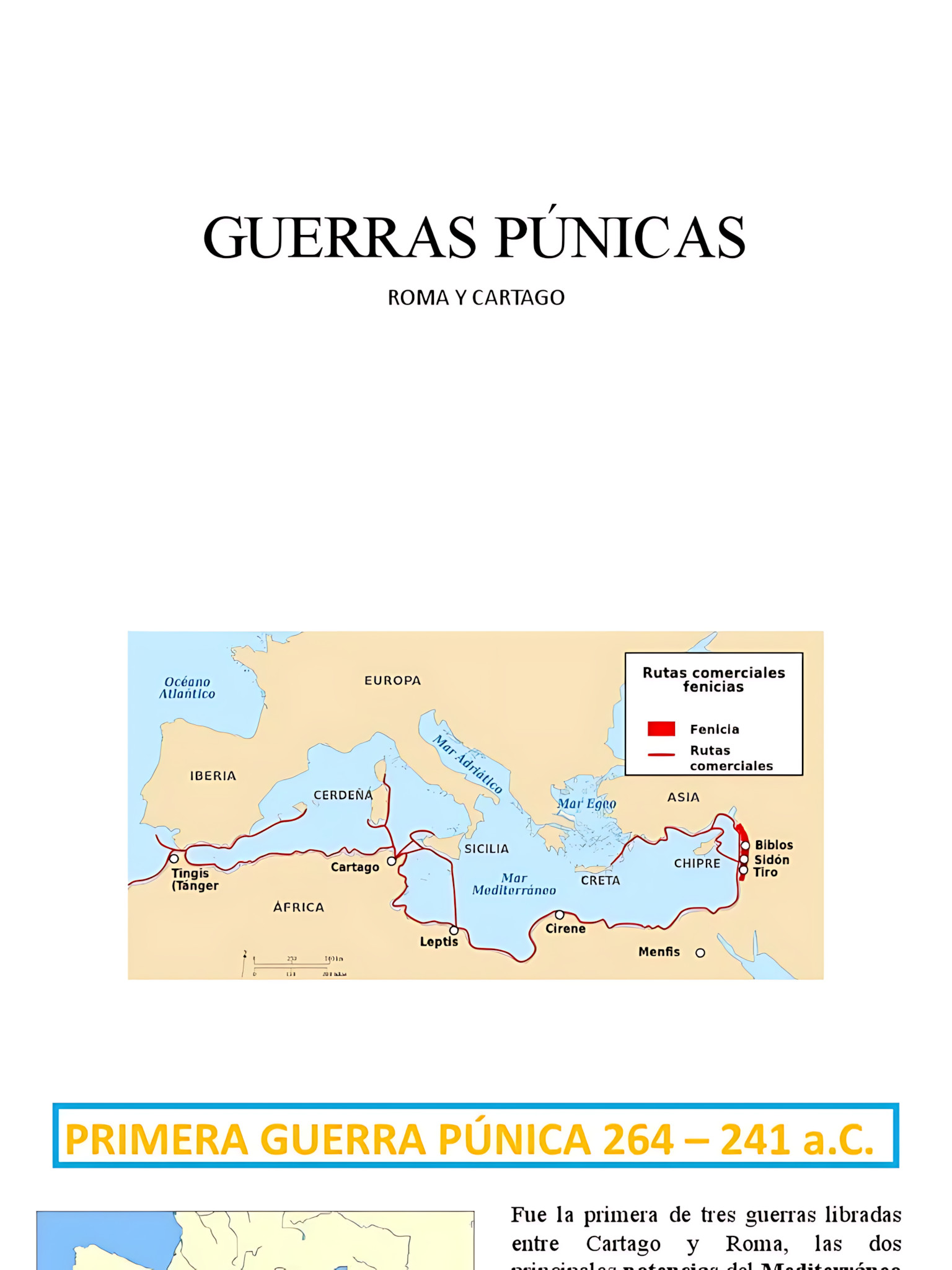 MAPA MENTAL SOBRE GUERRAS PÚNICAS