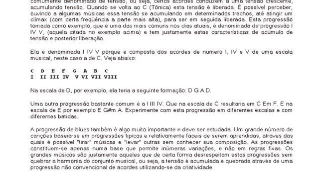 PROGRESSÃO HARMÔNICA