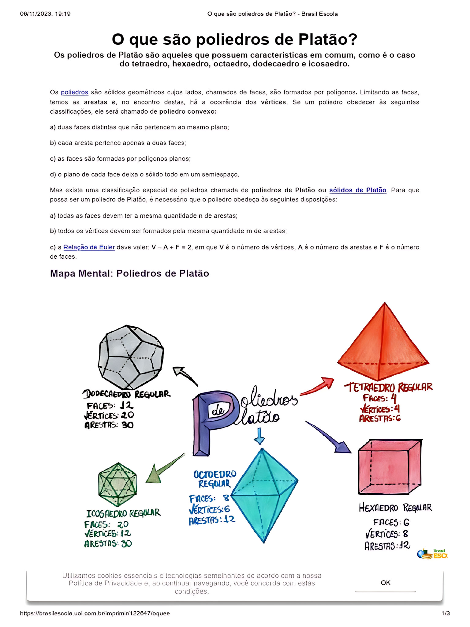 MAPA MENTAL SOBRE RELAÇÃO DE EULER