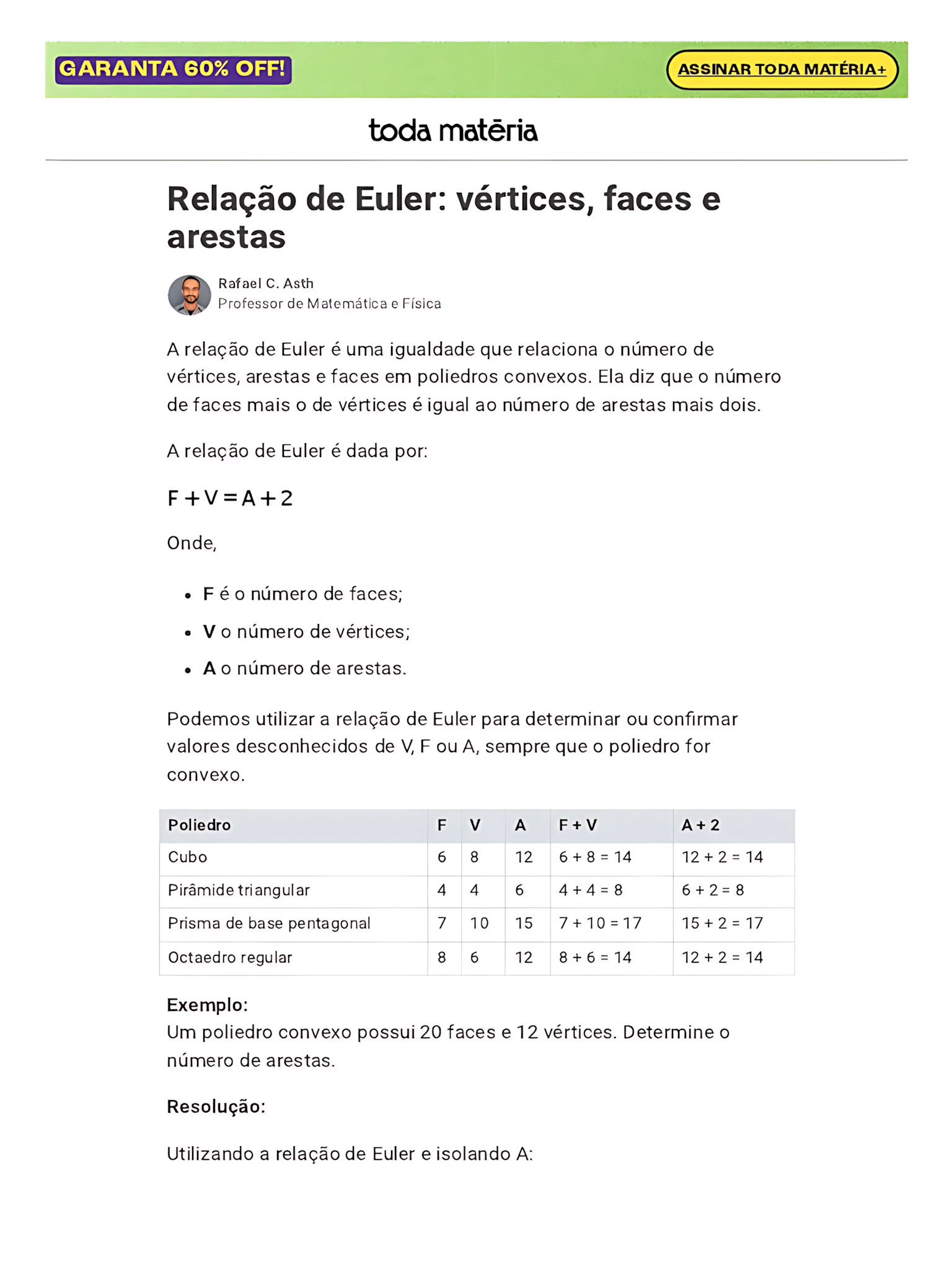 MAPA MENTAL SOBRE RELAÇÃO DE EULER