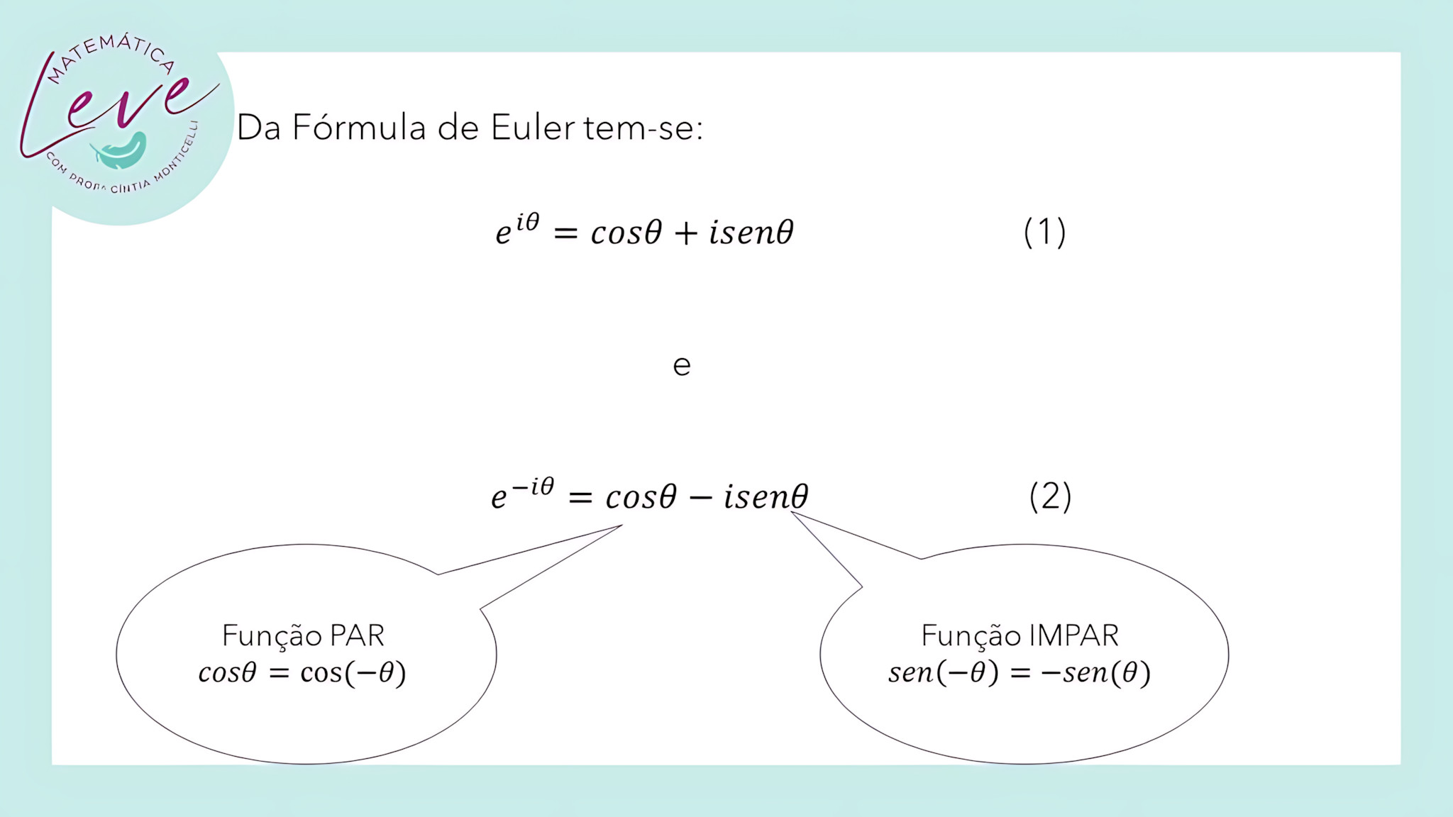 MAPA MENTAL SOBRE RELAÇÃO DE EULER