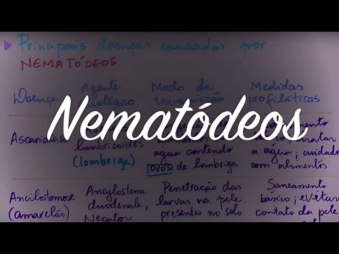 MAPA MENTAL SOBRE ANCILOSTOMOSE